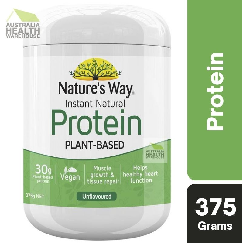 [Expiry: 06/2025] Nature's Way Instant Natural Protein Plant-Based Powder Unflavoured 375g