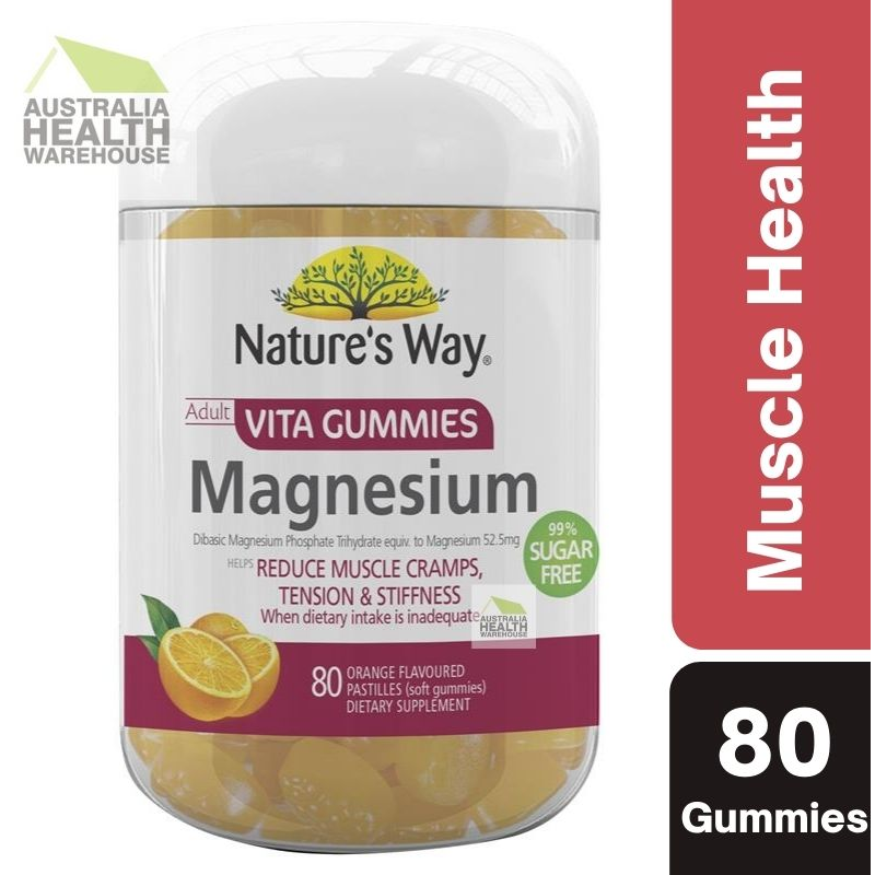 [Expiry: 06/2026] Nature's Way Adult Vita Gummies Magnesium 80 Gummies