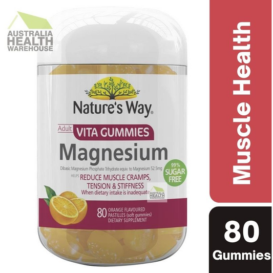 [Expiry: 06/2026] Nature's Way Adult Vita Gummies Magnesium 80 Gummies