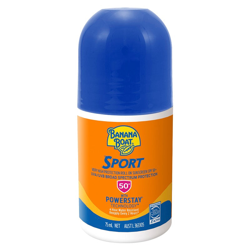 [Expiry: 11/2025] Banana Boat Sport Sunscreen Roll On SPF 50+ 75mL