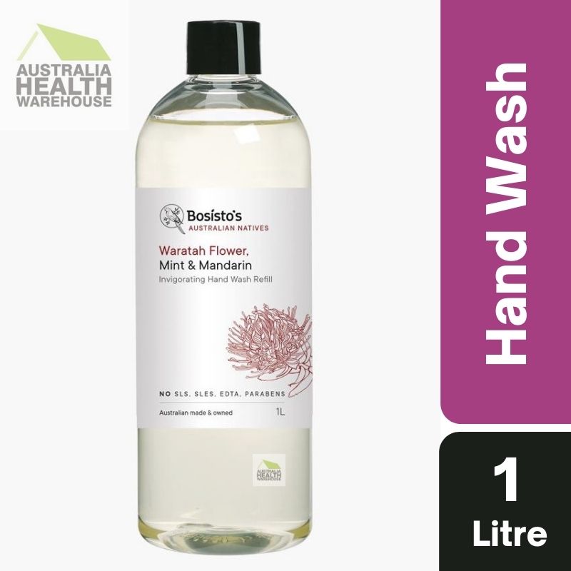Bosisto's Waratah Flower, Mint & Mandarin Invigorating Hand Wash Refill 1 Litre