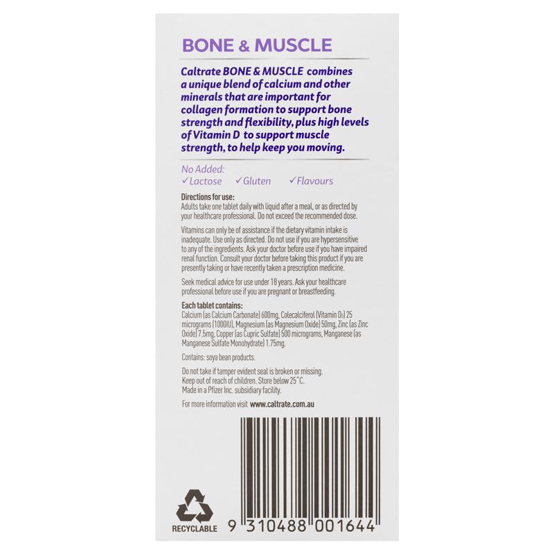 Caltrate Bone & Muscle 100 Tablets-Supplement-Caltrate-Australia Health Warehouse