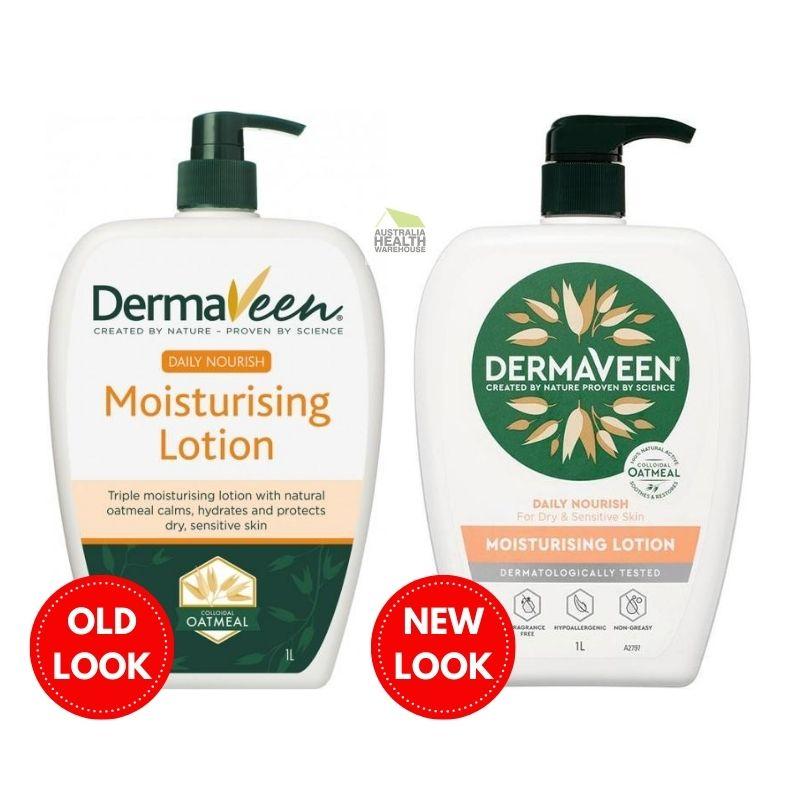 [Expiry: 08/2026] DermaVeen Daily Nourish for Dry & Sensitive Skin Moisturising Lotion 1 Litre