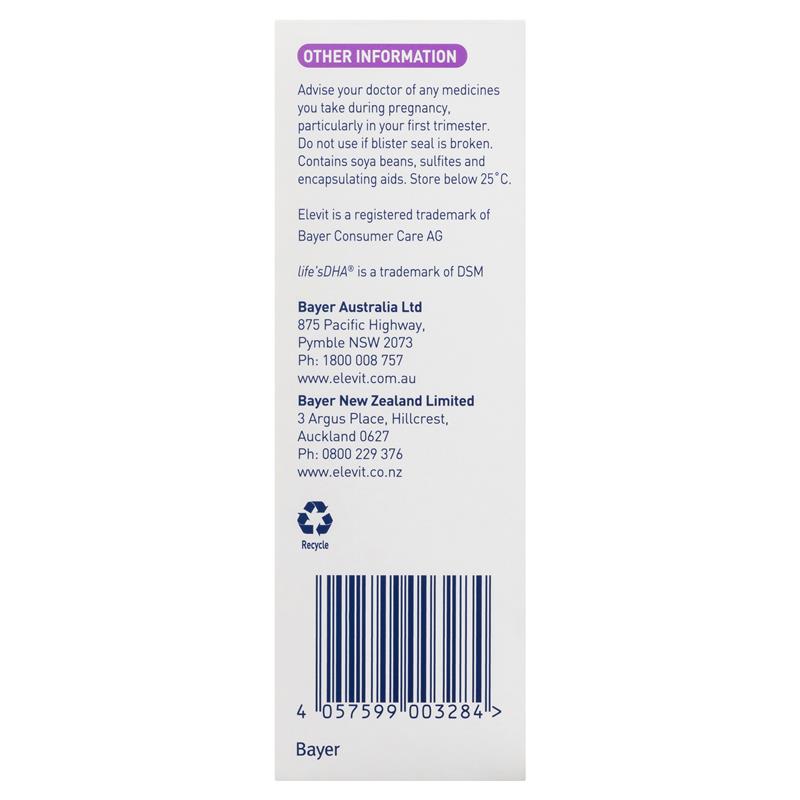 Elevit DHA For Pregnancy and Breastfeeding 60 Capsules October 2023