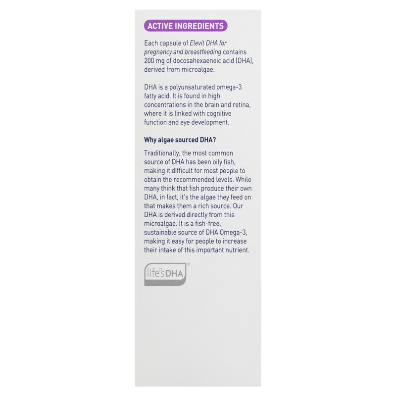 Elevit DHA For Pregnancy and Breastfeeding 60 Capsules October 2023