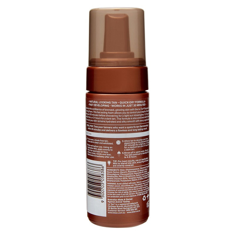 Le Tan Express Self Tanning Foam 110mL