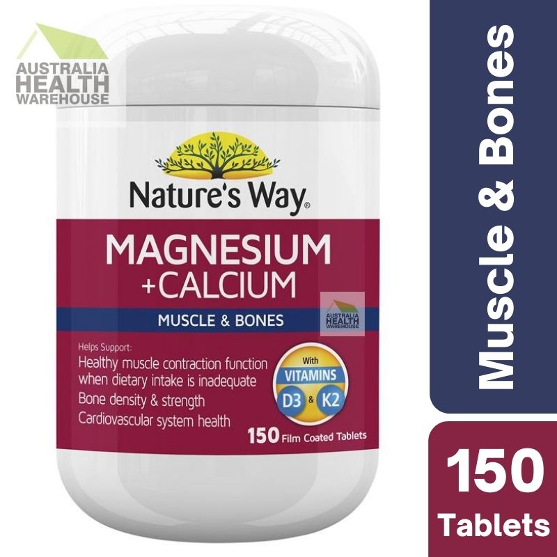 [Expiry: 04/2026] Nature's Way Magnesium Plus Calcium 150 Tablets