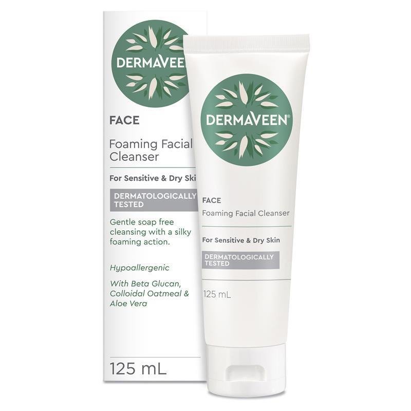 [Expiry: 05/2026] DermaVeen Foaming Facial Cleanser for Dry & Sensitive Skin 125mL