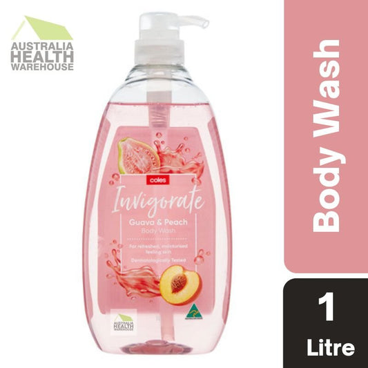 Coles Invigorate Guava & Peach Body Wash 1 Litre