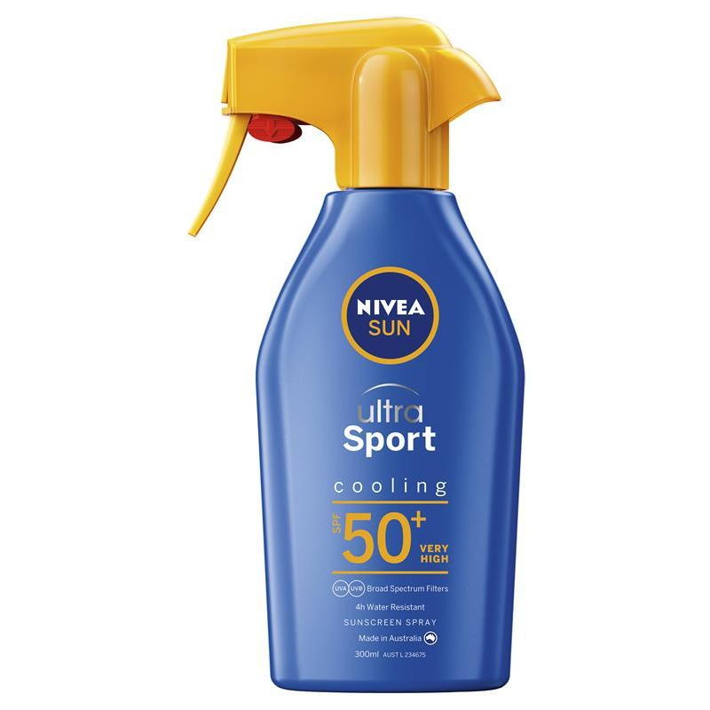 [Expiry: 05/2025] Nivea Sun SPF 50+ Ultra Sport Protect Cooling Sunscreen Trigger Spray 300mL