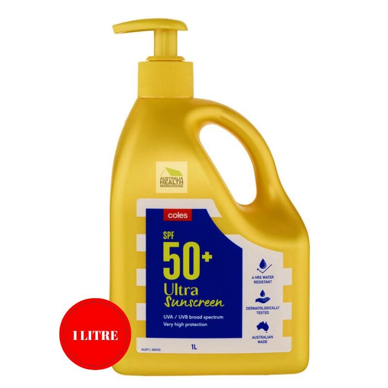 [Expiry: 12/2026] Coles SPF 50+ Ultra Sunscreen Pump 1 Litre