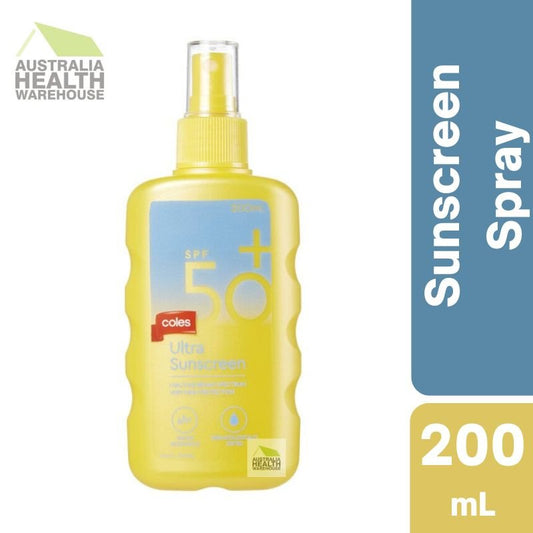 [CLEARANCE Expiry: 02/2025] Coles SPF 50+ Ultra Sunscreen Spray 200mL