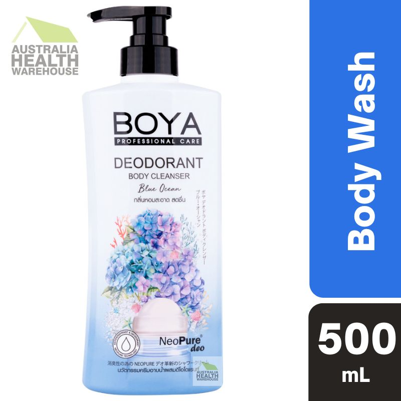 BodyWash Deodorant Cleanser Gel Boya Blue Ocean 500mL August 2025