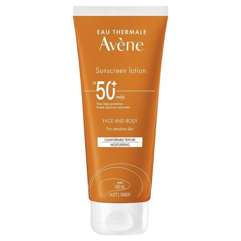 [Expiry: 07/2025] Avène Sunscreen Lotion SPF 50+ Face & Body For Sensitive Skin 100mL