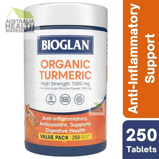 [Expiry: 02/2026] Bioglan Organic Turmeric High Strength 1000mg 250 Tablets