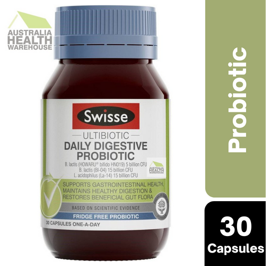 [CLEARANCE Expiry: 02/2025] Swisse Ultibiotic Daily Digestive Probiotic 30 Capsules