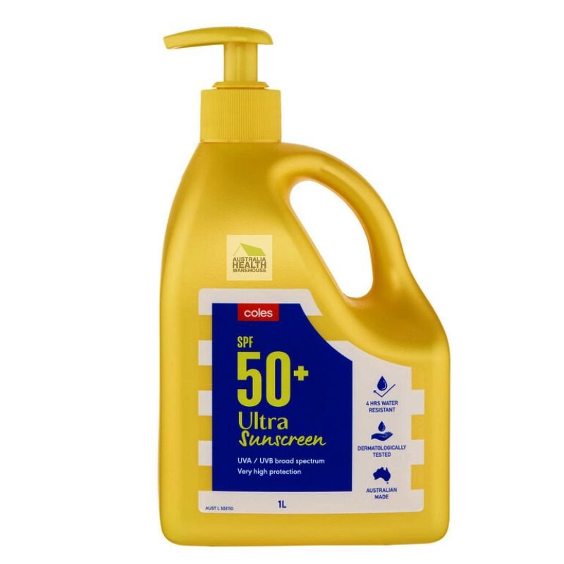 [Expiry: 12/2026] Coles SPF 50+ Ultra Sunscreen Pump 1 Litre