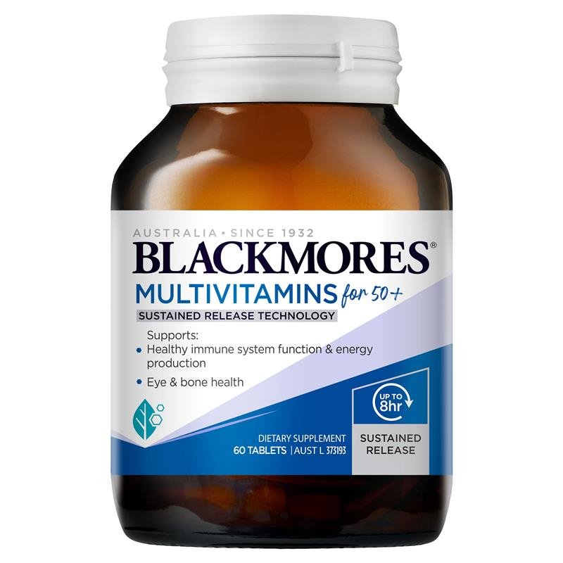 [Expiry: 02/2026] Blackmores Multivitamin for 50+ Sustained Release 60 Capsules