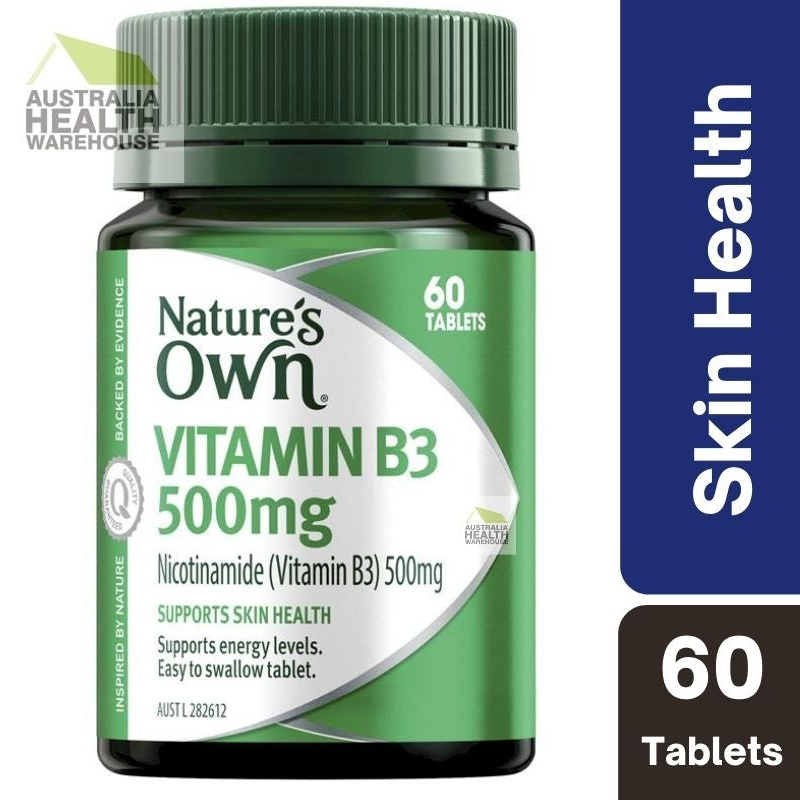 [Expiry: 11/2026] Nature's Own Vitamin B3 500mg 60 Tablets