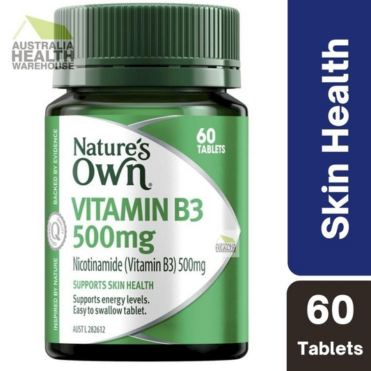 [Expiry: 11/2026] Nature's Own Vitamin B3 500mg 60 Tablets