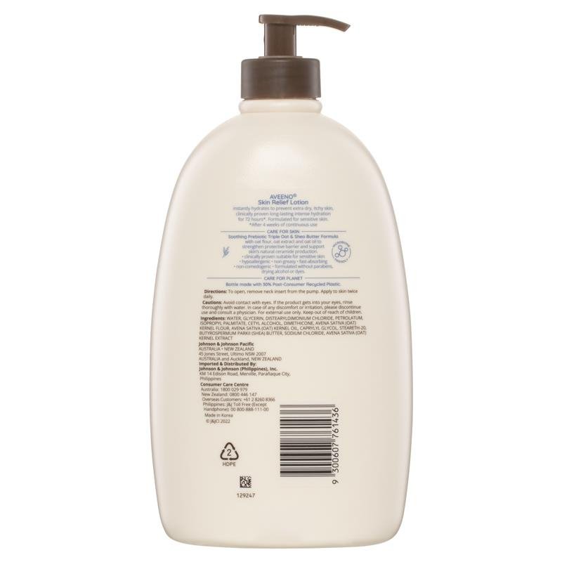 [Expiry: 05/2027] Aveeno Skin Relief Moisturising Lotion Fragrance Free 1 Litre