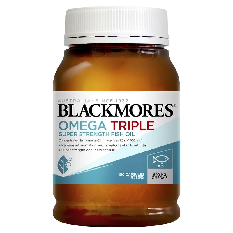 [Expiry: 12/2026] Blackmores Omega Triple Super Strength Fish Oil 150 Capsules