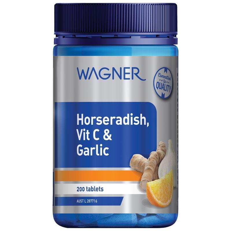 [Expiry: 01/2024] Wagner Horseradish, Vitamin C & Garlic 200 Tablets