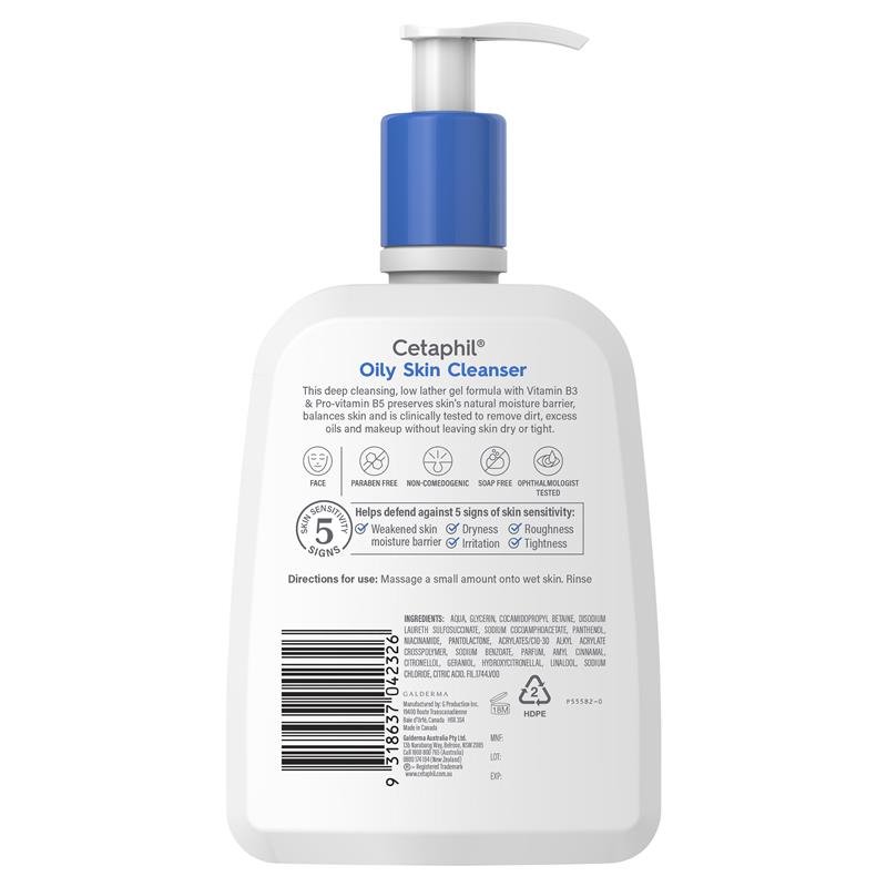 [Expiry: 12/2026] Cetaphil Oily Skin Cleanser 500mL