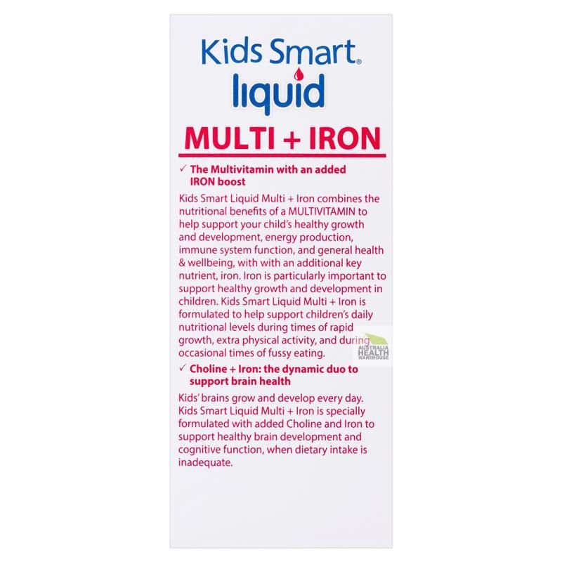 [Expiry: 02/2025] Nature's Way Kids Smart Liquid Multi + Iron 200mL