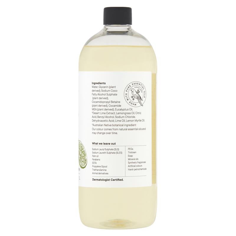 Bosisto's Desert Lime & Eucalyptus Revitalising Hand Wash Refill 1 Litre