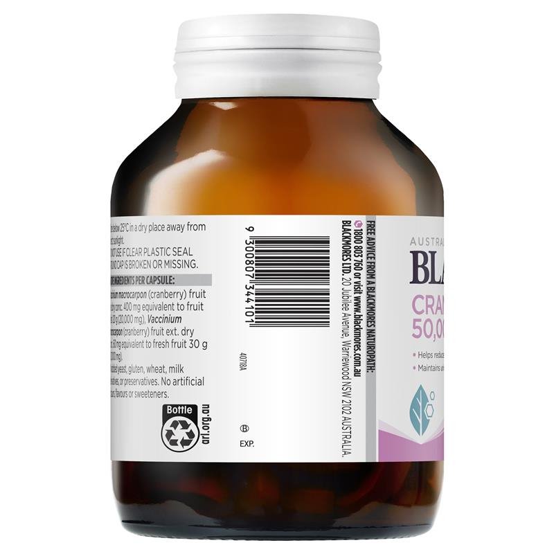 [Expiry: 11/2025] Blackmores Cranberry Forte 50000mg 90 Capsules