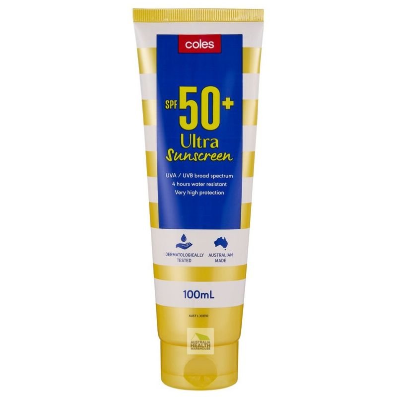 [Expiry: 12/2026] Coles SPF 50+ Ultra Sunscreen Tube 100mL