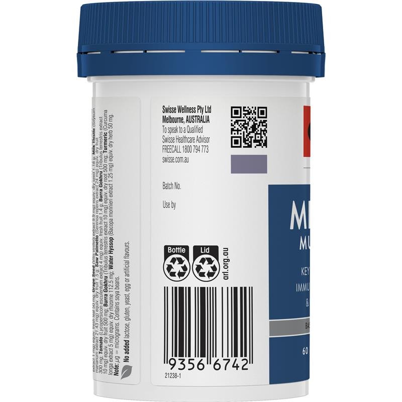 [CLEARANCE Expiry: 03/2025] Swisse Ultivite Men's 50+ Multivitamin 60 Tablets