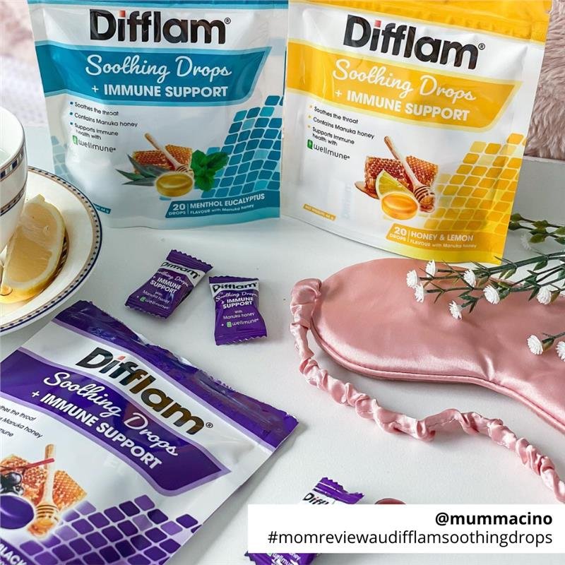 [Expiry: 02/2026] Difflam Soothing Drops + Immune Support Honey & Lemon 20 Drops