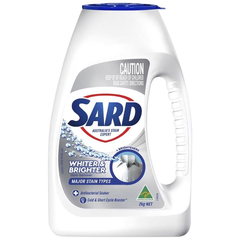 [Expiry: 11/2025] Sard Whiter & Brighter Stain Remover Antibacterial Powder Soaker 2kg