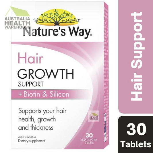 [Expiry: 01/2026] Nature’s Way Hair Growth Support + Biotin & Silicon 30 Tablets