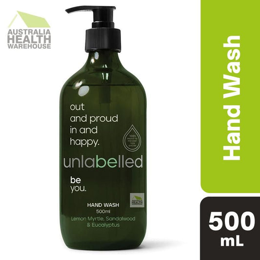 Unlabelled Lemon Myrtle, Sandalwood & Eucalyptus Hand Wash 500mL