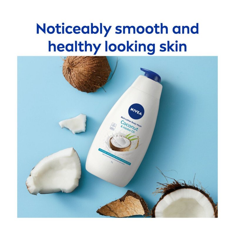 Nivea Rich Lather Coconut & Jojoba Oil Body Wash 1 Litre