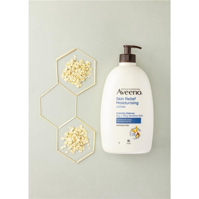 [Expiry: 05/2027] Aveeno Skin Relief Moisturising Lotion Fragrance Free 1 Litre