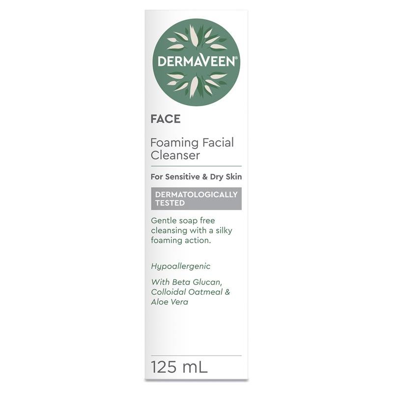 [Expiry: 05/2026] DermaVeen Foaming Facial Cleanser for Dry & Sensitive Skin 125mL