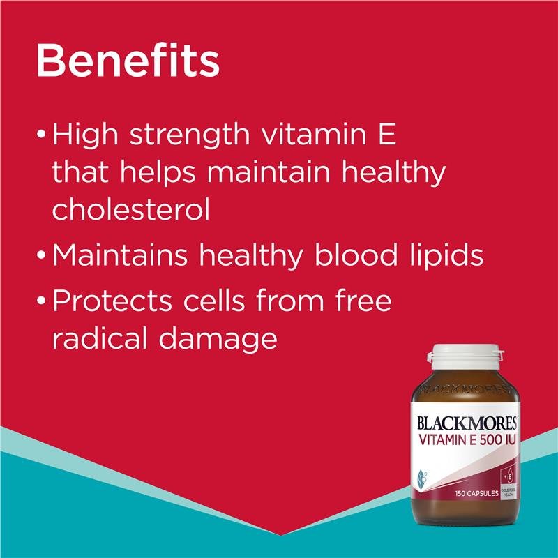 [Expiry: 06/2027] Blackmores Natural Vitamin E 500IU 150 Capsules