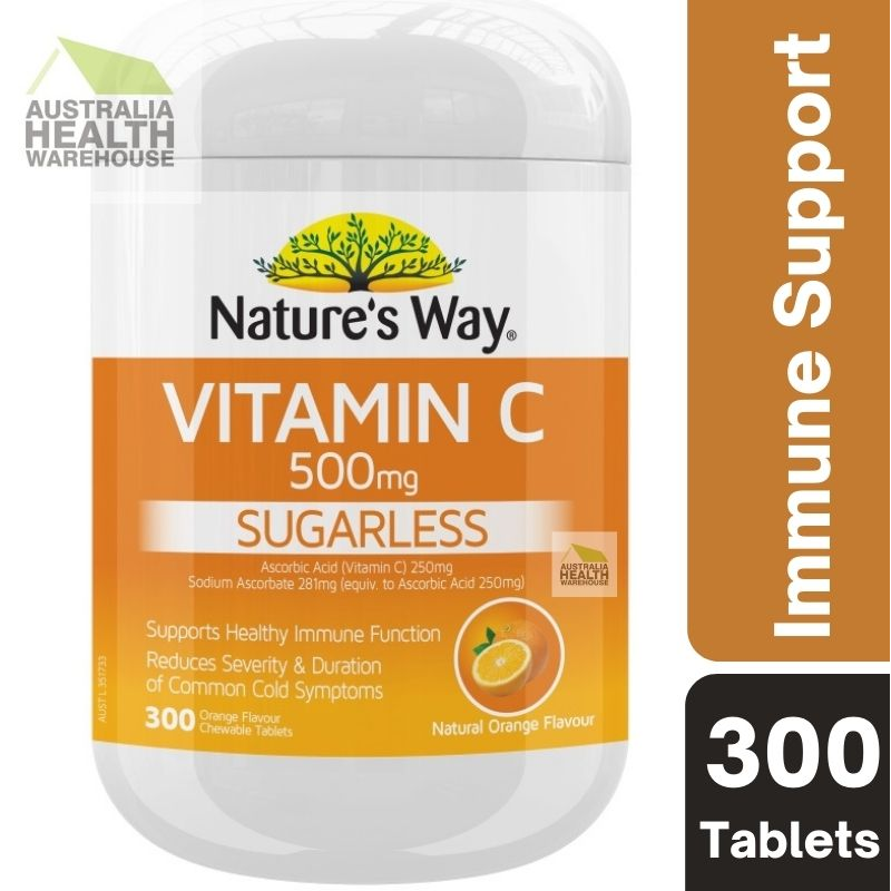 [Expiry: 06/2025] Nature's Way Vitamin C 500mg Sugarless 300 Tablets