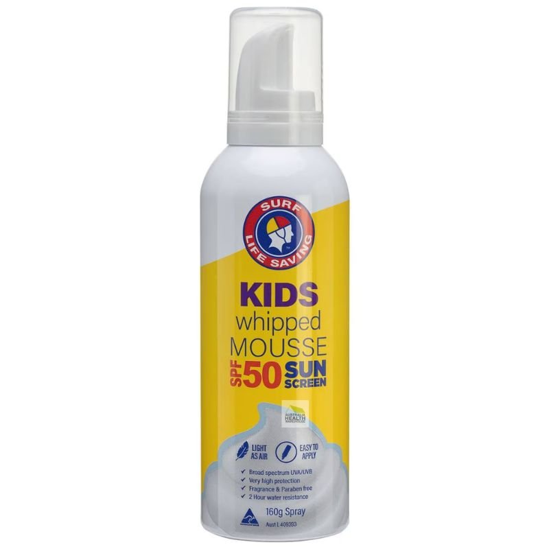 [Expiry: 08/2026] ] Surf Life Saving Kids Whipped Mousse SPF50 Sunscreen 160g