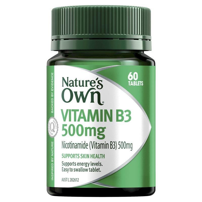 [Expiry: 11/2026] Nature's Own Vitamin B3 500mg 60 Tablets