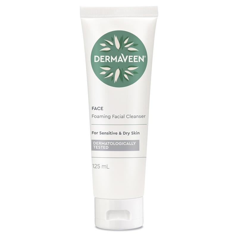 [Expiry: 05/2026] DermaVeen Foaming Facial Cleanser for Dry & Sensitive Skin 125mL