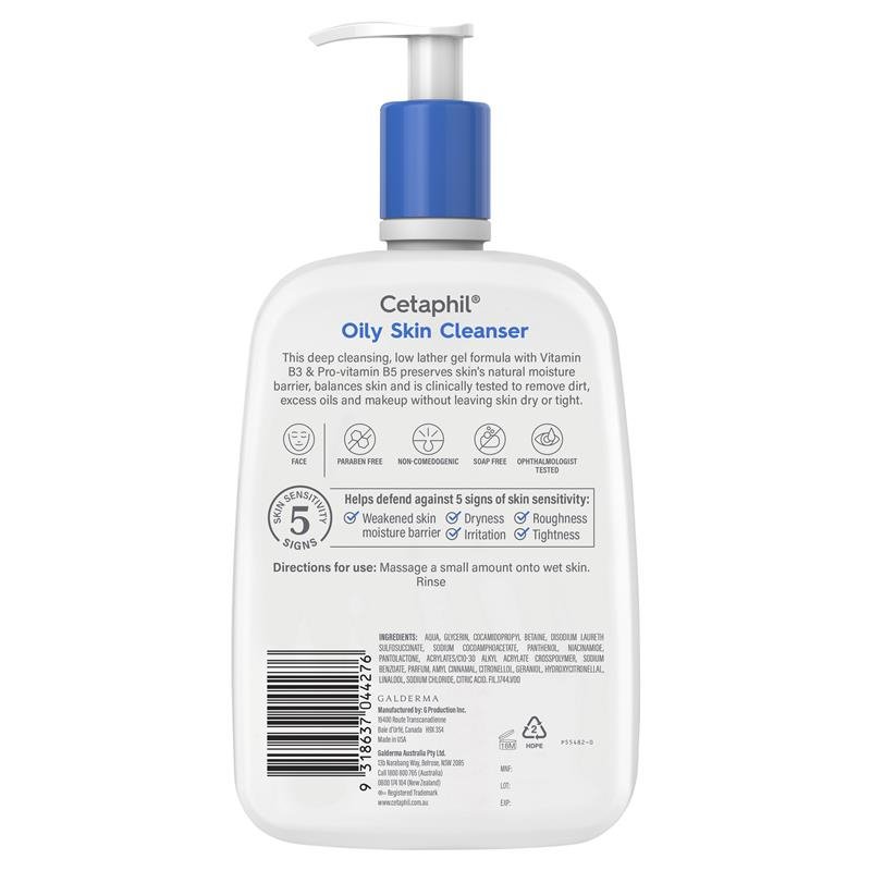 [Expiry: 03/2027] Cetaphil Oily Skin Cleanser 1.25 Litre