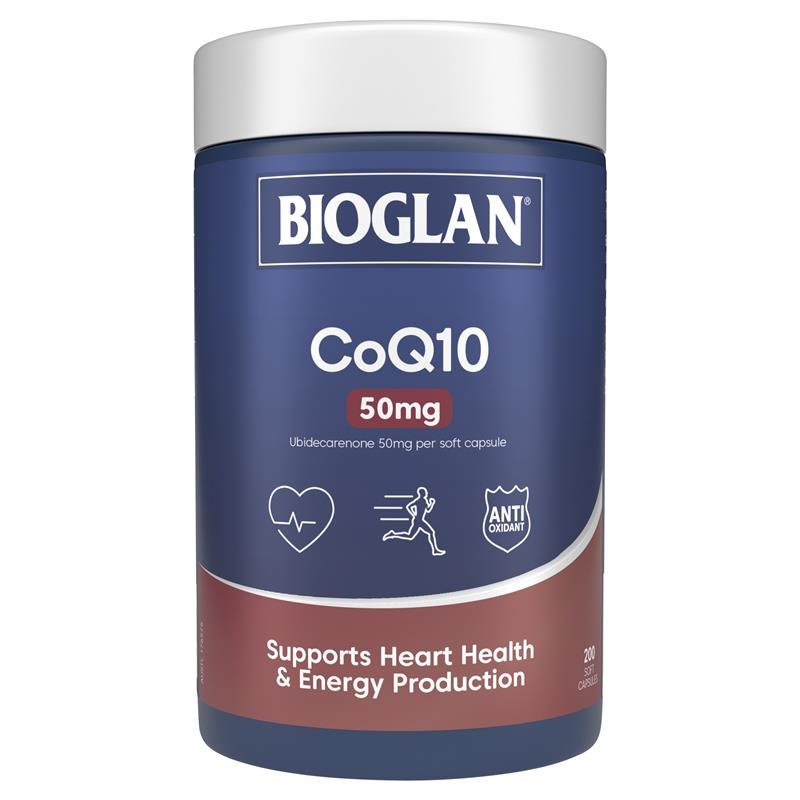 [Expiry: 04/2027] Bioglan CoQ10 50mg 200 Capsules