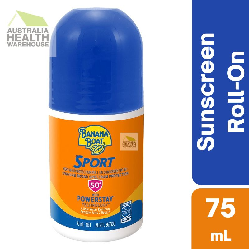 [Expiry: 11/2025] Banana Boat Sport Sunscreen Roll On SPF 50+ 75mL