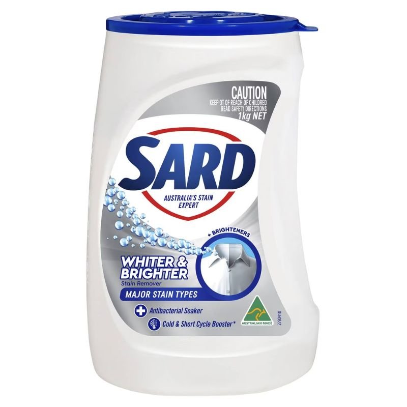 [Expiry: 10/2026] Sard Whiter & Brighter Stain Remover Antibacterial Powder Soaker 1kg