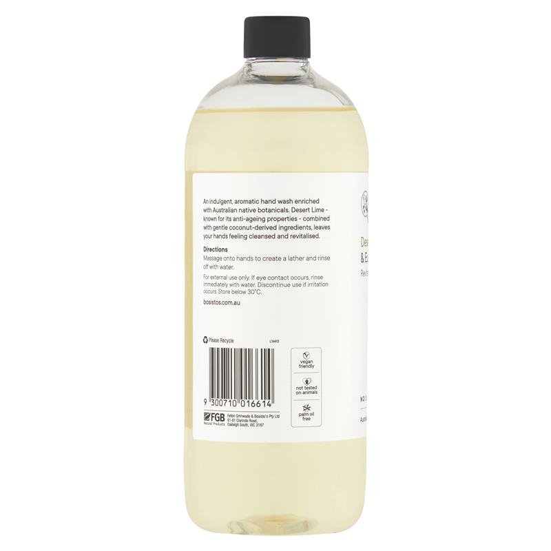 Bosisto's Desert Lime & Eucalyptus Revitalising Hand Wash Refill 1 Litre